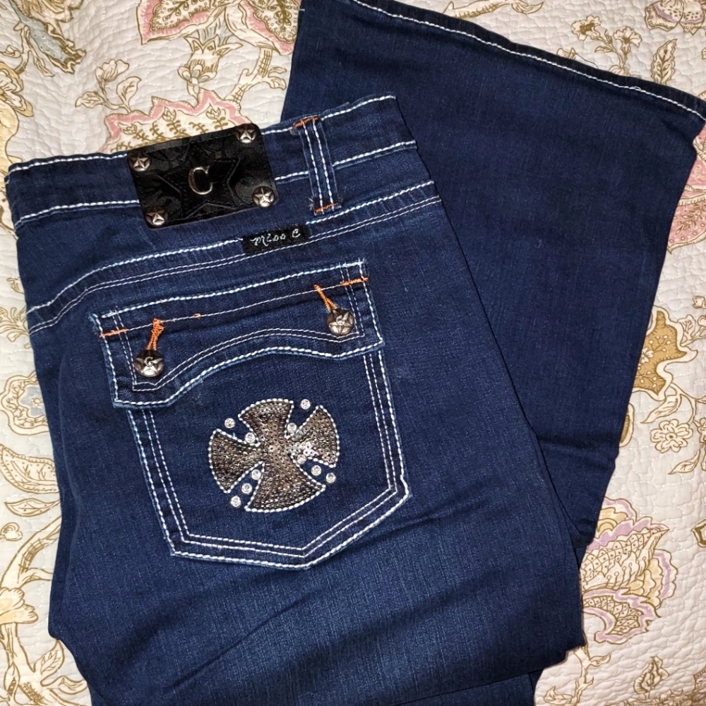 MISS C Embellished Boot Cut Jeans NEW NWT 42 40 38 33 32